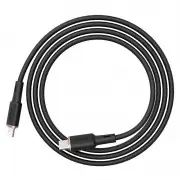 Шнур для Айфона Acefast MFI C2-01 USB-C to Lightning zinc alloy silicone (1m), Black