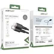 Шнур для Айфона Acefast MFI C2-01 USB-C to Lightning zinc alloy silicone (1m), Black