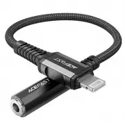 Переходник Acefast MFI C1-05 Lightning to 3.5mm aluminum alloy, Black