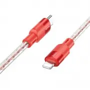 Кабель для Айфона Hoco X99 Crystal Junction PD 27W Type-C to Lightning (1.2m), Red