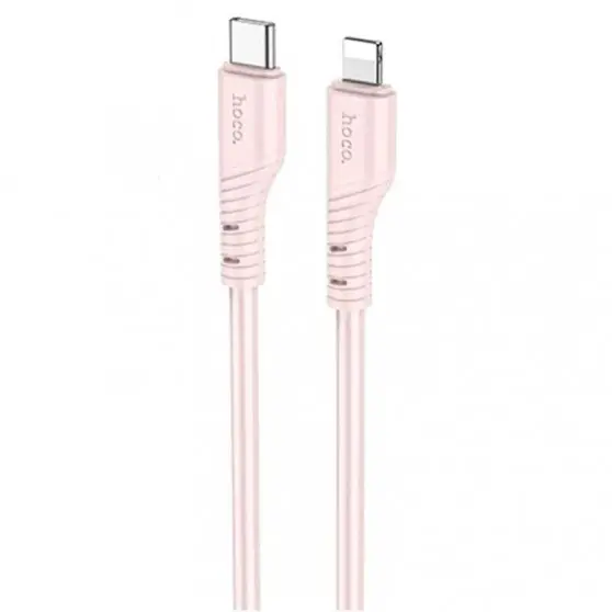 Дата кабель Hoco X97 Crystal color Type-C to Lightning 20W (1m) Light pink