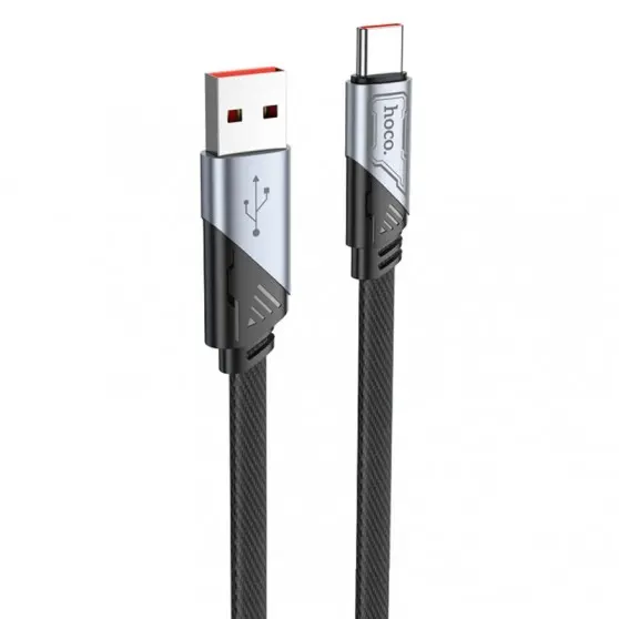 USB кабель Hoco U119 Machine charging data USB to Type-C 5A (1.2m), Black