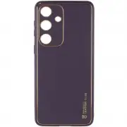 Кожаный чехол Xshield для Samsung Galaxy S23 FE, Фиолетовый / Dark Purple