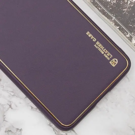 Кожаный чехол Xshield для Samsung Galaxy S23 FE Фиолетовый / Dark Purple - изображение 1
