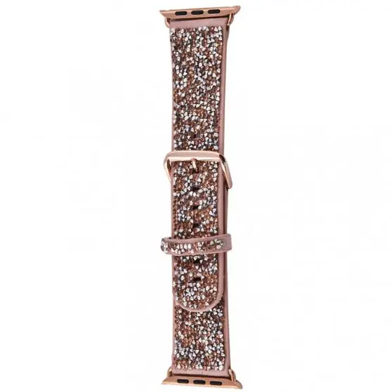 Ремешок Bling World Rock Diamond для Apple Watch 38/40/41/42mm(ser.10) Розовый