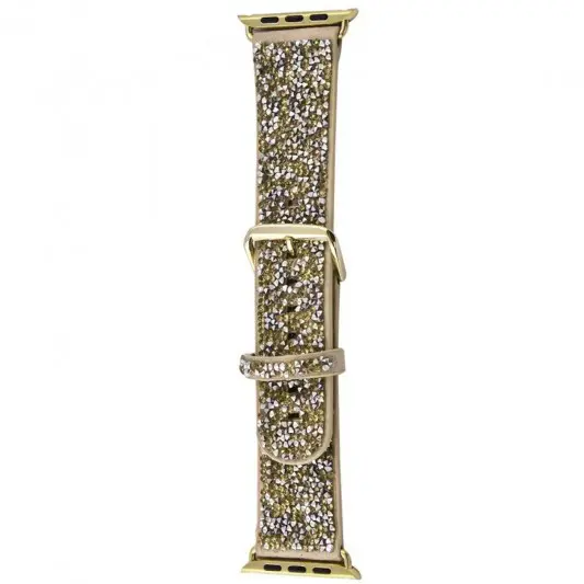 Ремешок Bling World Rock Diamond для Apple Watch 42(ser.1-3)/44/45/46/49mm Золотой