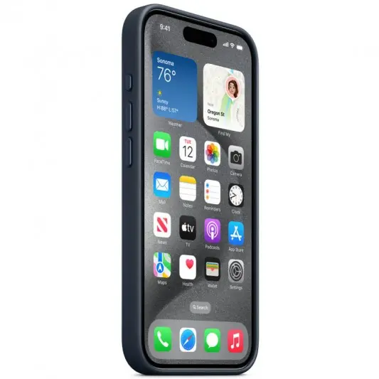 Чохол FineWoven (AAA) with MagSafe для iPhone 15 Pro Max, (Pacific Blue) - зображення 2 