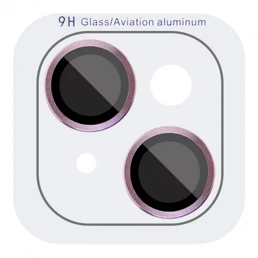 Захисне скло Metal Classic на камеру (у упак.) для Apple iPhone 15 (6.1") / 15 Plus (6.7") Рожевий / Pink
