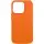 Кожаный чехол Leather Case (AAA) with MagSafe and Animation для Apple iPhone 14 Pro Max (6.7") Orange