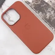 Кожаный чехол Leather Case (AAA) with MagSafe and Animation для Apple iPhone 14 Pro Max (6.7"), Umber