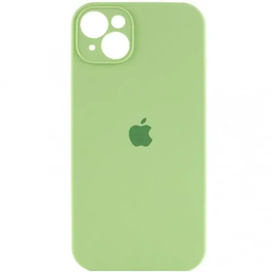 Чехол Silicone Case Full Camera Protective (AA) для Apple iPhone 15 (6.1") Мятный / Mint