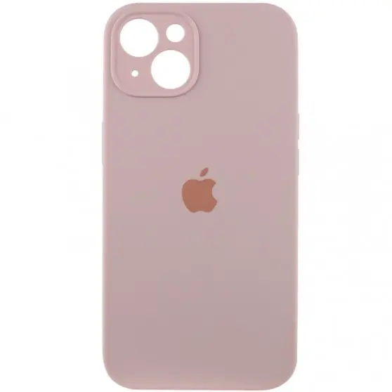 Чехол Silicone Case Full Camera Protective (AA) для Apple iPhone 15 (6.1") Розовый / Chalk Pink