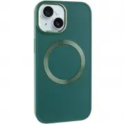 TPU чехол Bonbon Metal Style with MagSafe для Apple iPhone 15 (6.1") Зеленый / Army Green