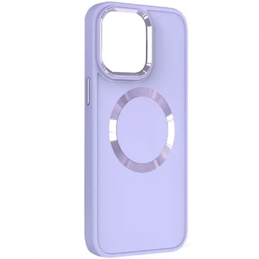 TPU чехол Bonbon Metal Style with MagSafe для Apple iPhone 15 (6.1") Сиреневый / Dasheen