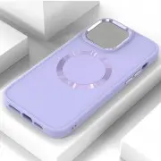 TPU чехол Bonbon Metal Style with MagSafe для Apple iPhone 15 (6.1"), Сиреневый / Dasheen