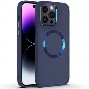 TPU чехол Bonbon Metal Style with MagSafe для Apple iPhone 15 Pro (6.1"), Синий / Cosmos Blue