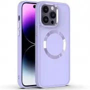 TPU чехол Bonbon Metal Style with MagSafe для Apple iPhone 15 Pro (6.1") Сиреневый / Dasheen