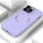 TPU чохол Bonbon Metal Style with MagSafe для Apple iPhone 15 Pro (6.1"), Бузковий / Dasheen