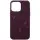 Кожаный чехол Bonbon Leather Metal Style with MagSafe для Apple iPhone 15 (6.1") Бордовый / Plum