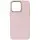 Кожаный чехол Bonbon Leather Metal Style with MagSafe для Apple iPhone 15 (6.1") Розовый / Light pink