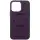 Кожаный чехол Bonbon Leather Metal Style with MagSafe для Apple iPhone 15 (6.1") Фиолетовый / Dark Purple