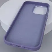 Кожаный чехол Bonbon Leather Metal Style with MagSafe для Apple iPhone 15 Plus (6.7"), Серый / Lavender