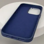 Шкіряний чохол Bonbon Leather Metal Style with MagSafe Apple iPhone 15 Pro (6.1"), Синій / Navy blue