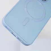 Шкіряний чохол Bonbon Leather Metal Style with MagSafe Apple iPhone 15 Pro Max (6.7"), Блакитний / Mist blue