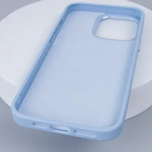 Шкіряний чохол Bonbon Leather Metal Style with MagSafe Apple iPhone 15 Pro Max (6.7"), Блакитний / Mist blue - зображення 4 