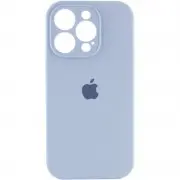 Чехол Silicone Case Full Camera Protective (AA) для Apple iPhone 15 Pro (6.1") Голубой / Lilac Blue