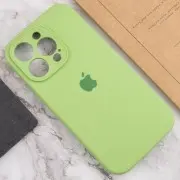 Чехол Silicone Case Full Camera Protective (AA) для Apple iPhone 15 Pro Max (6.7"), Мятный / Mint