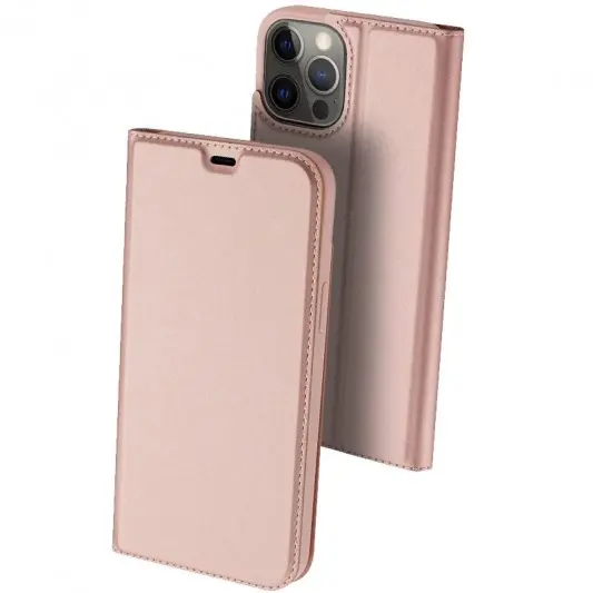 Чехол-книжка Dux Ducis с карманом для визиток для Apple iPhone 15 Pro Max (6.7"), Rose Gold