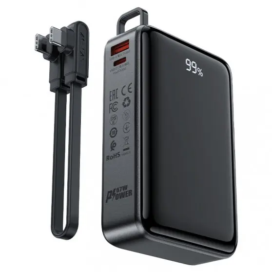Портативний ЗП Power Bank Acefast M4 PD67W 20000 mAh Black