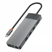Перехідник HUB WIWU Linker Series 12 in 1 Pro, Grey