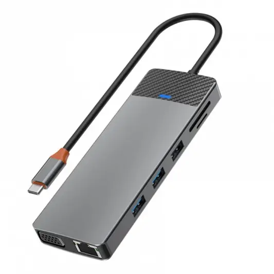Перехідник HUB WIWU Linker Series 12 in 1 Pro, Grey