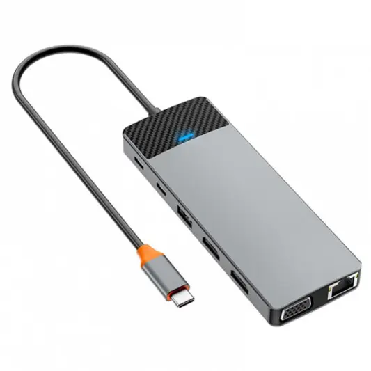Перехідник HUB WIWU Linker Series 12 in 1 Pro, Grey - зображення 2 