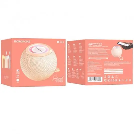 Bluetooth Колонка Borofone BR23 Sound ripple sports Pink - изображение 1