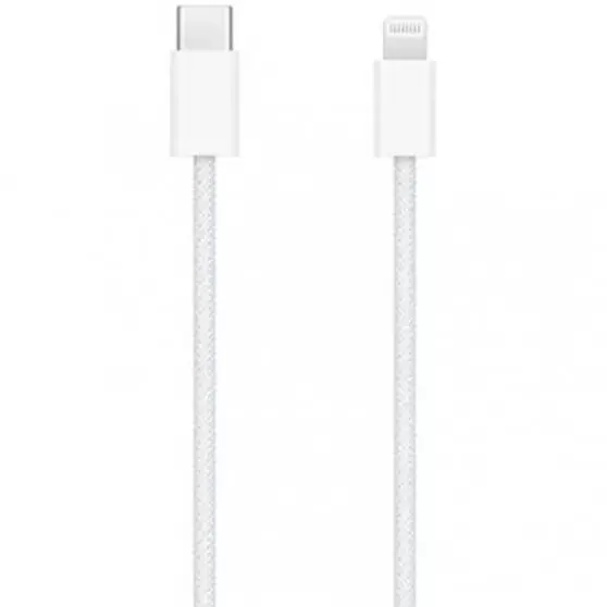 Дата кабель USB-C to Lightning FineWoven Mac PD for Apple (AAA) (1m) (no box) White