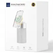 Беспроводная зарядка WIWU Wi-W022 3 in 1 Wireless Charger+Bluetooth Speaker, White