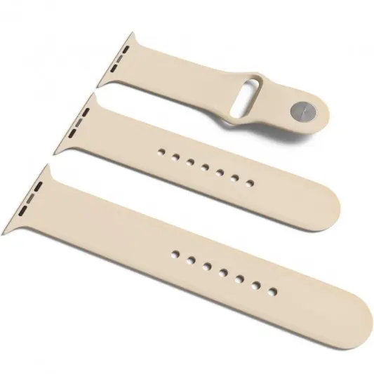 Силиконовый ремешок для Apple Watch Sport Band 42(ser.1-3)/44/45/46/49mm (S/M & M/L) 3pcs Бежевый / Antique White