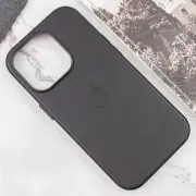 Кожаный чехол Leather Case (AAA) with MagSafe and Animation для Apple iPhone 13 Pro (6.1"), Midnight