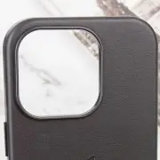Кожаный чехол Leather Case (AAA) with MagSafe and Animation для Apple iPhone 13 Pro (6.1"), Midnight