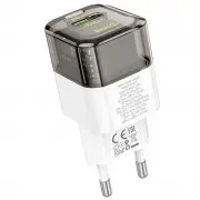 СЗУ Hoco C131A Platium PD30W+QC3.0 (1USB-A/1C) Transparent black