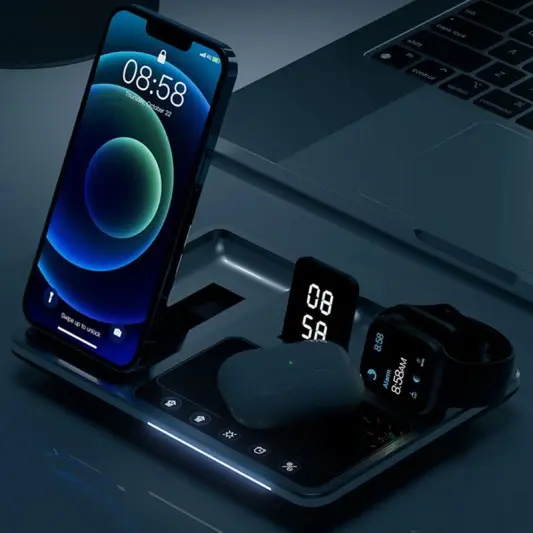 БЗУ R11 4in1 with clock Black - изображение 1