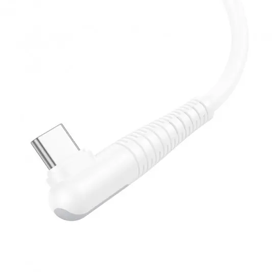 Дата кабель Borofone BX105 Corriente 60W Type-C to Type-C (1m) White - зображення 1 