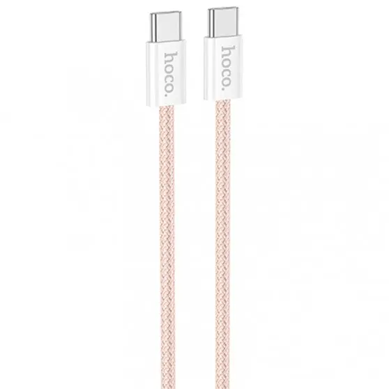 Дата кабель Hoco X104 Source 60W Type-C to Type-C (2m) Pink