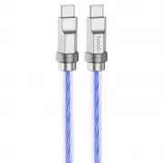 USB кабель Hoco U113 Solid 100W Type-C to Type-C (1m), Синій