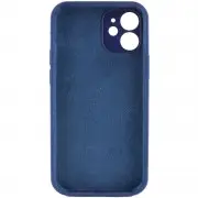 Чехол Silicone Case Full Camera Protective (AA) NO LOGO для Apple iPhone 12 (6.1"), Синий / Deep navy