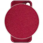 Чехол Silicone Case Full Camera Protective (AA) NO LOGO для Apple iPhone 12 (6.1"), Бордовый / Plum