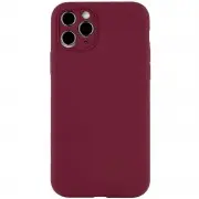 Чохол Silicone Case Full Camera Protective (AA) NO LOGO для Apple iPhone 12 Pro Max (6.7"), Бордовий / Plum